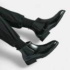Chelsea Boots Men, Faux Leather and Elegant