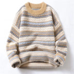 Men's Nordic Sweater in a Wool Blend, Dense Knit and Warm