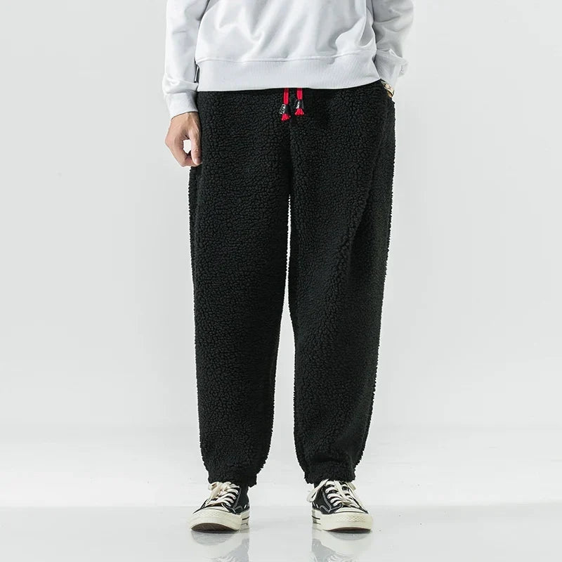 Men's Fleece Sweatpants, Warm with Elastic Waist