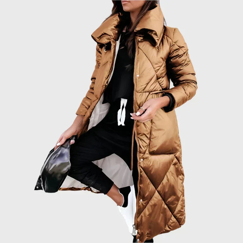 Winter Coat Women with Hood, Lined and Water-Repellent