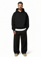 Tracksuit Men Hooded Straight Fit Set