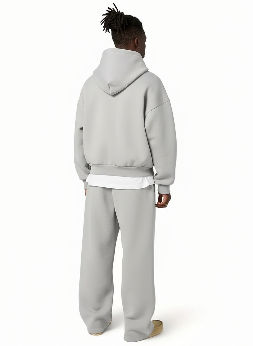Tracksuit Men Hooded Straight Fit Set
