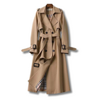 Women's Brown Trench Coat, Warm for Fall