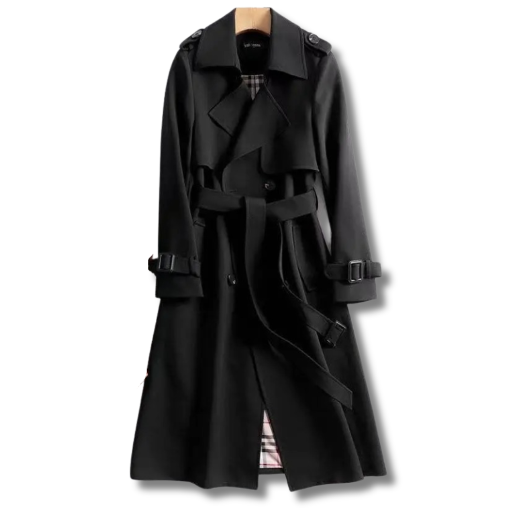 Women's Brown Trench Coat, Warm for Fall