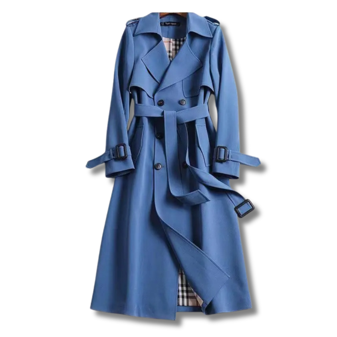 Women's Brown Trench Coat, Warm for Fall