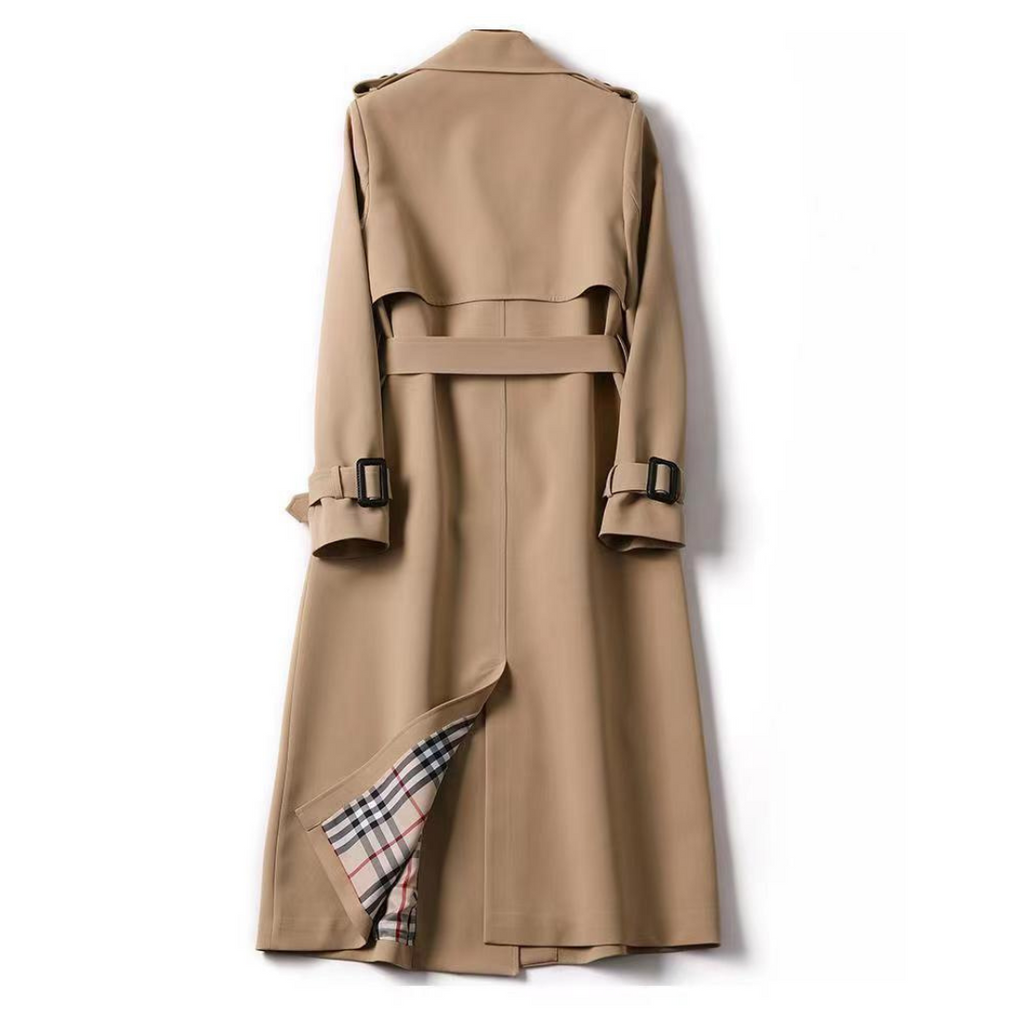 Women's Brown Trench Coat, Warm for Fall
