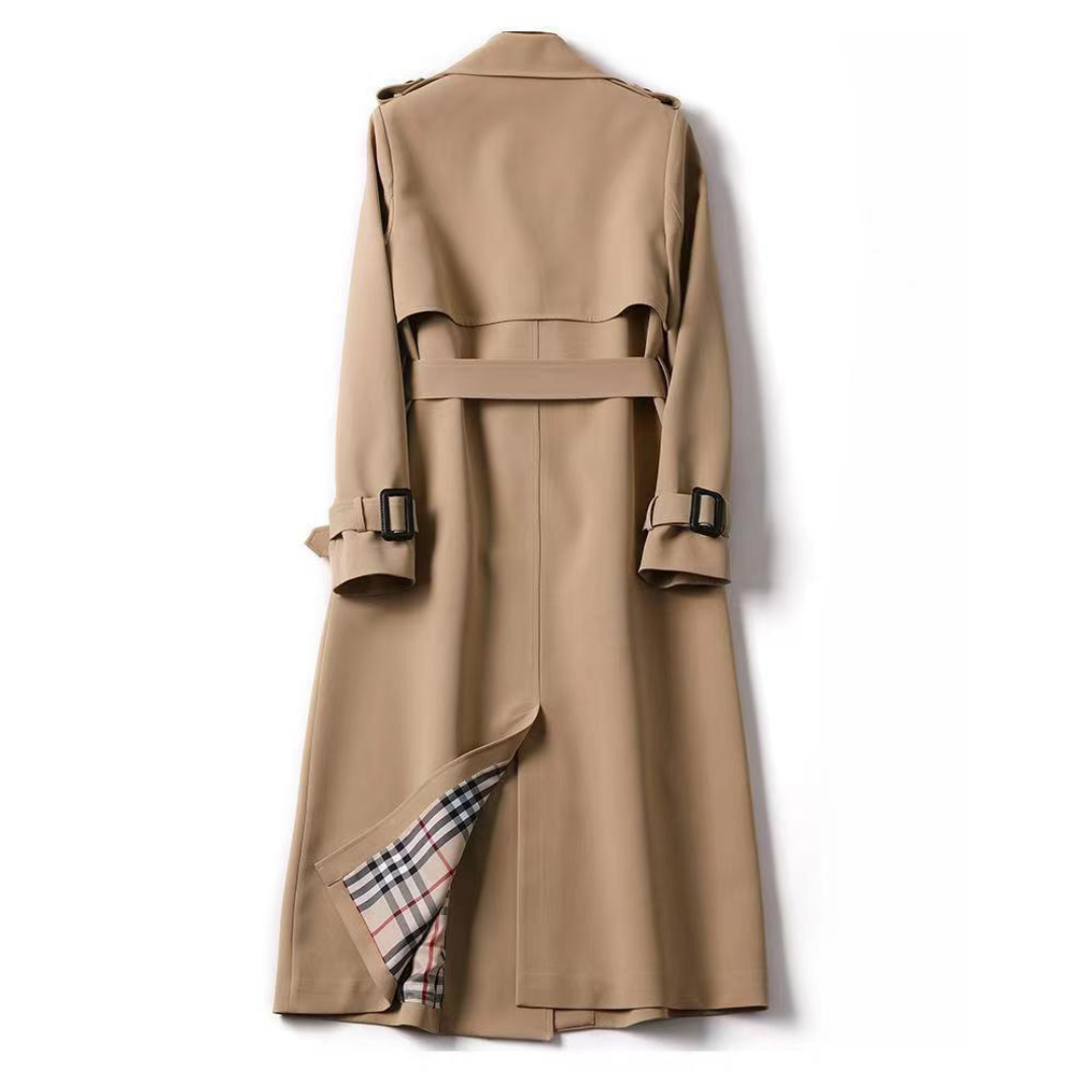 Women's Brown Trench Coat, Warm for Fall