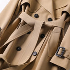 Women's Brown Trench Coat, Warm for Fall