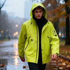 Men's Waterproof Softshell Jacket with Hood, Outdoor