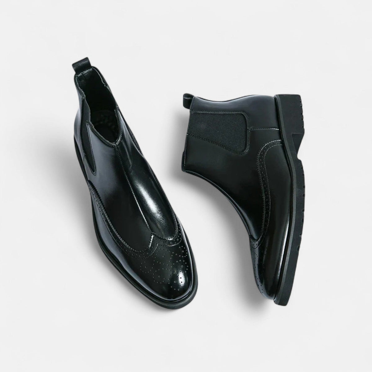 Chelsea Boots Men, Faux Leather and Elegant