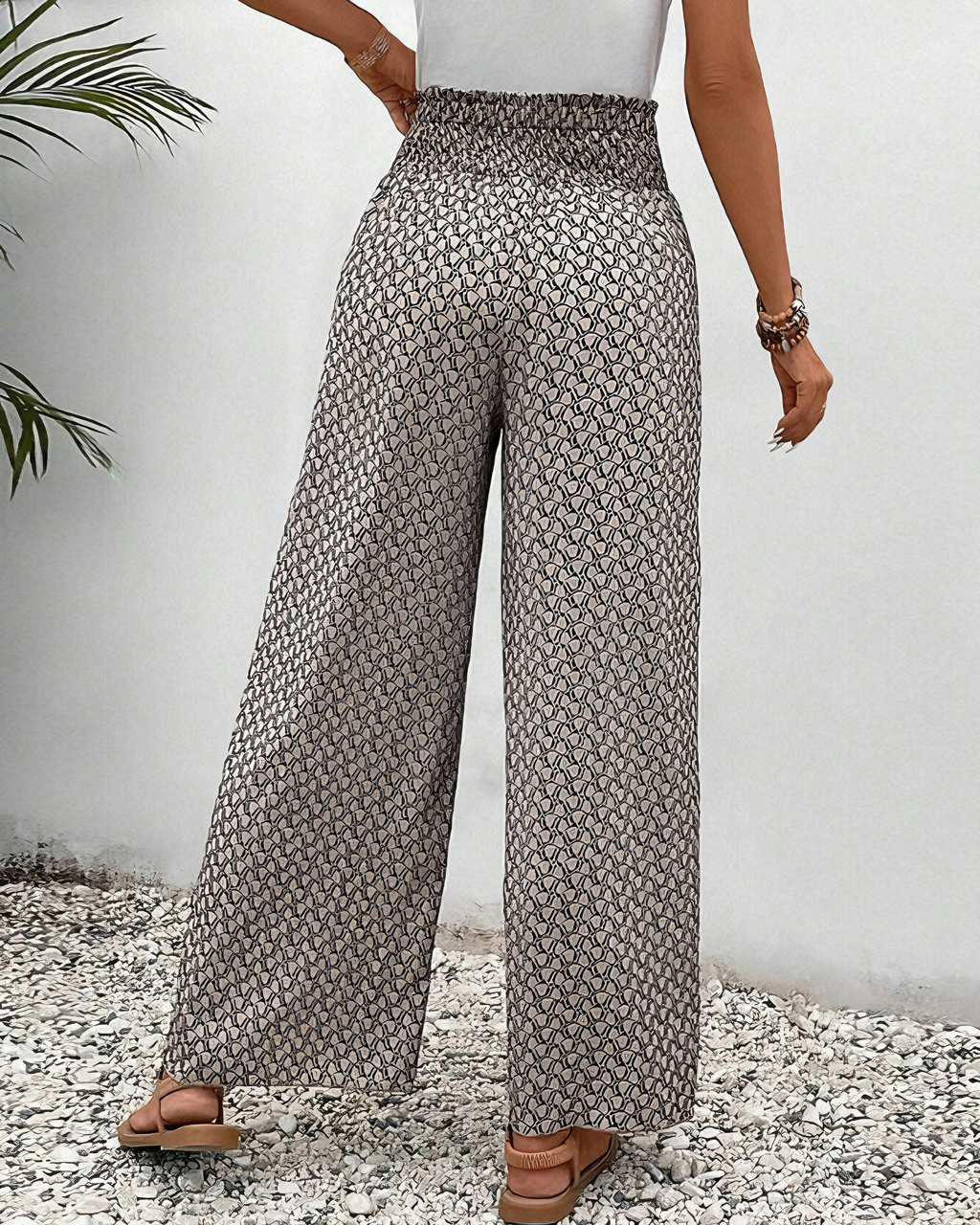 Lizzy | Wide-Leg Pants with Geometric Print