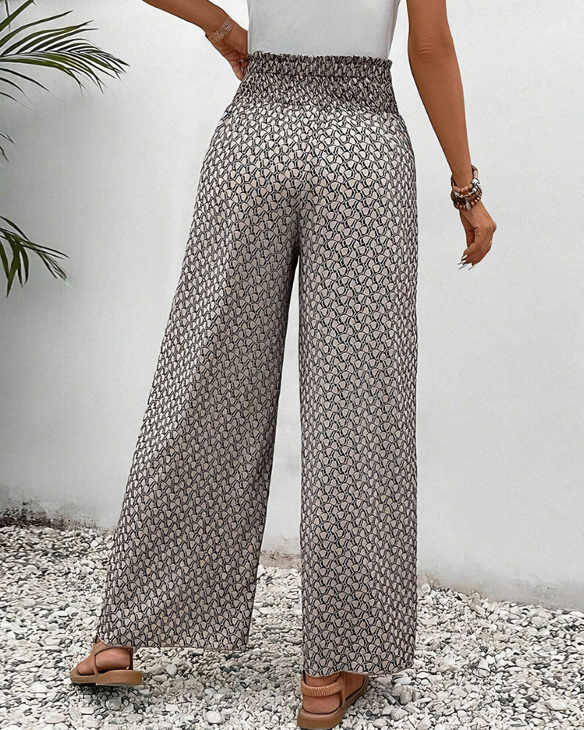 Lizzy | Wide-Leg Pants with Geometric Print