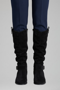 Knee High Boots Women Block Heel Side Zipper