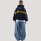 Oversized Hoodie Women Graphic Print Kangaroo Pocket