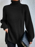 Women's Long-Sleeve Turtleneck Sweater, Soft and Warm