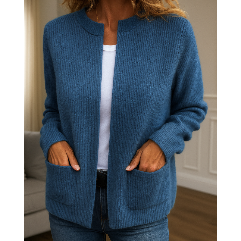 Women's Brown Cardigan, Warm for Fall