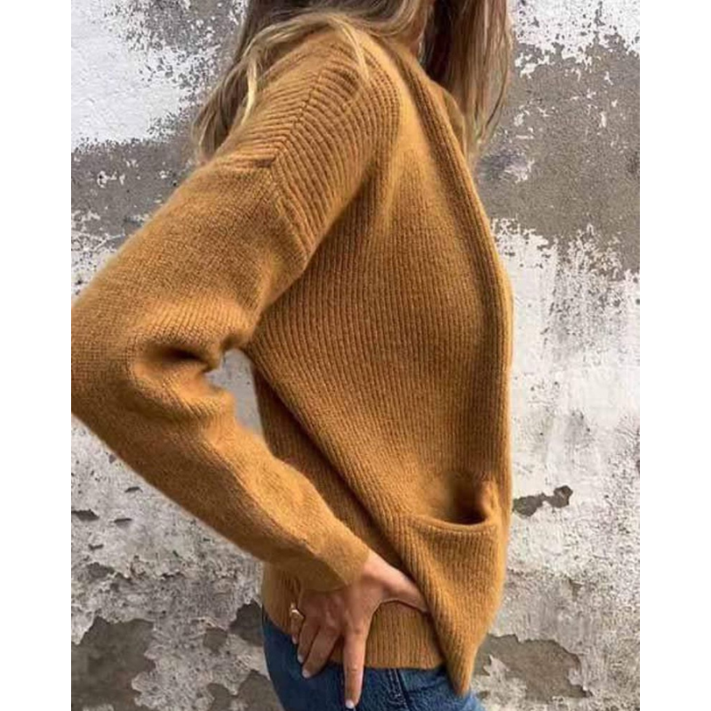 Women's Brown Cardigan, Warm for Fall