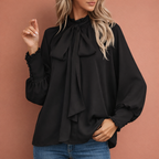 JUDITH | Elegant Women's Blouse with Bow and Relaxed Fit