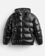 Puffer Jacket Men with Hood, Windproof and Warm Lined