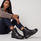 Ankle Boots Women Wide Fit Pull On