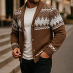 Men's Cardigan with Shawl Collar, Chunky Knit