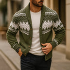 Men's Cardigan with Shawl Collar, Chunky Knit