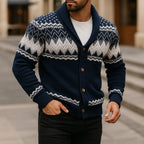 Men's Cardigan with Shawl Collar, Chunky Knit