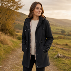 Winter Coat Women with Removable Hood, Lined
