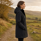 Winter Coat Women with Removable Hood, Lined