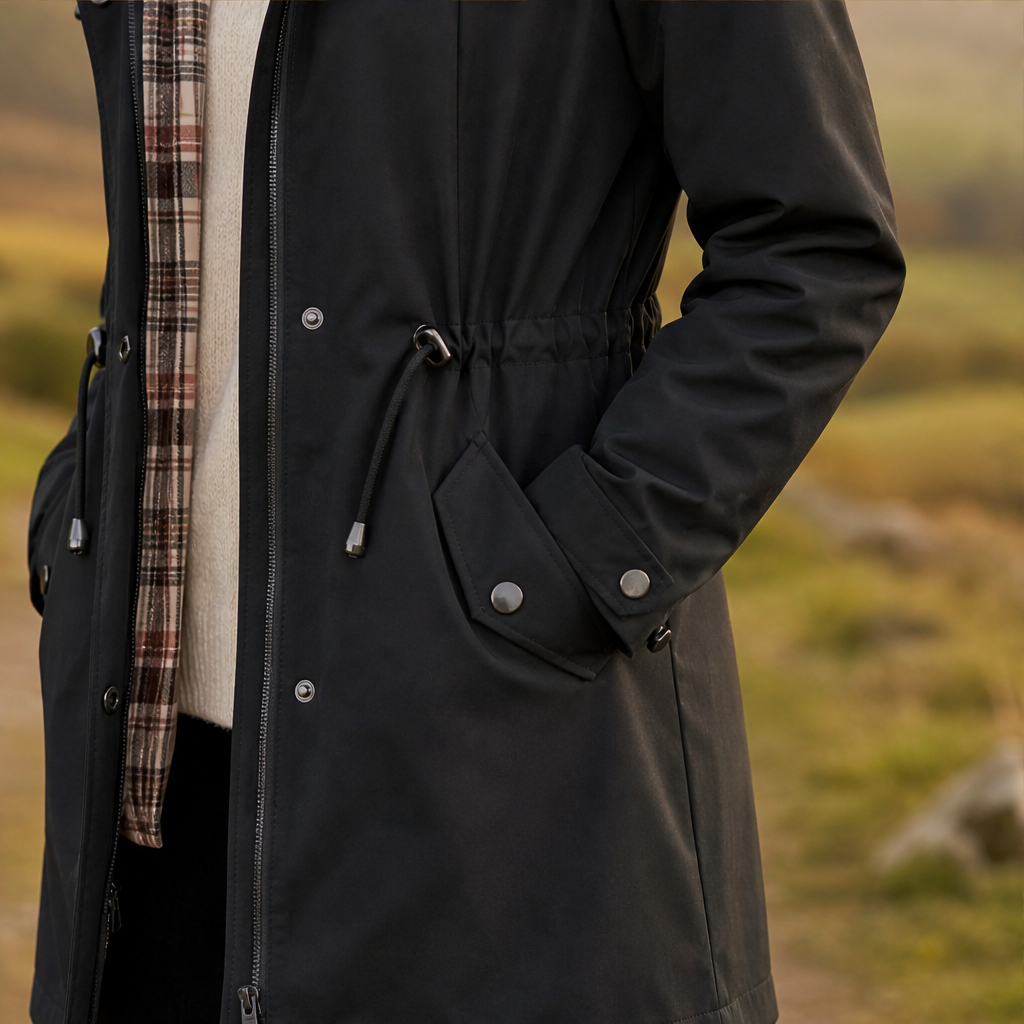 Winter Coat Women with Removable Hood, Lined