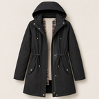 Winter Coat Women with Removable Hood, Lined