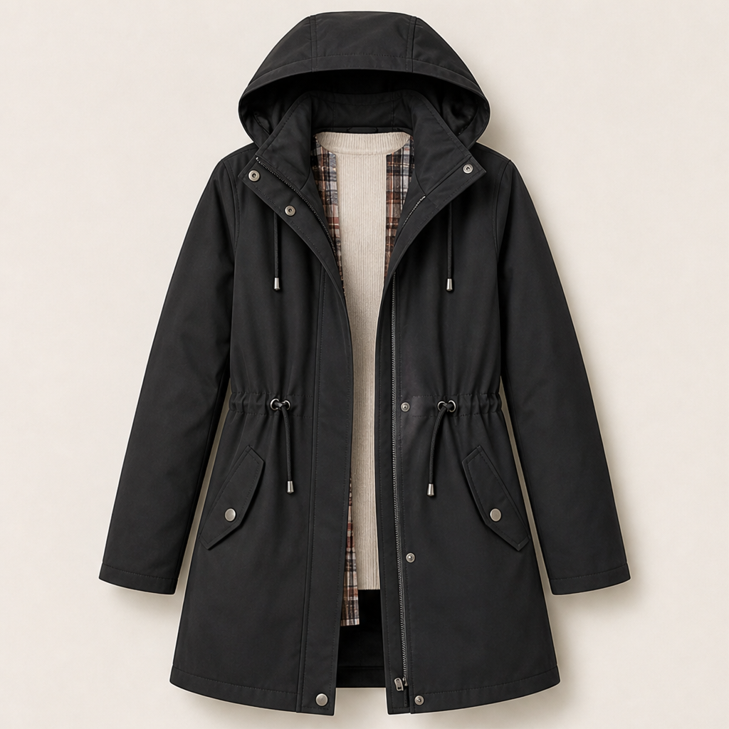 Winter Coat Women with Removable Hood, Lined