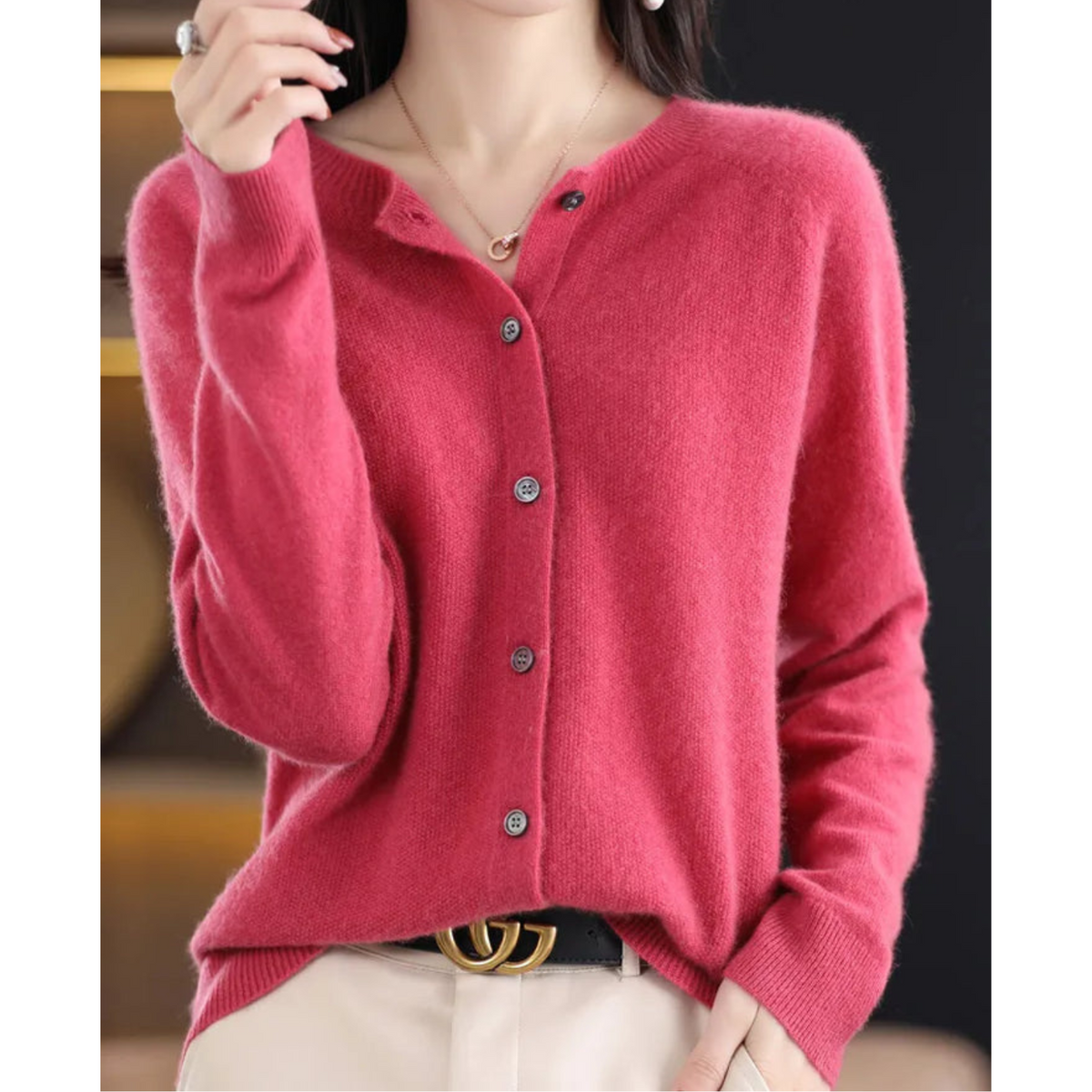 Cardigan Women Button Front Soft Knit