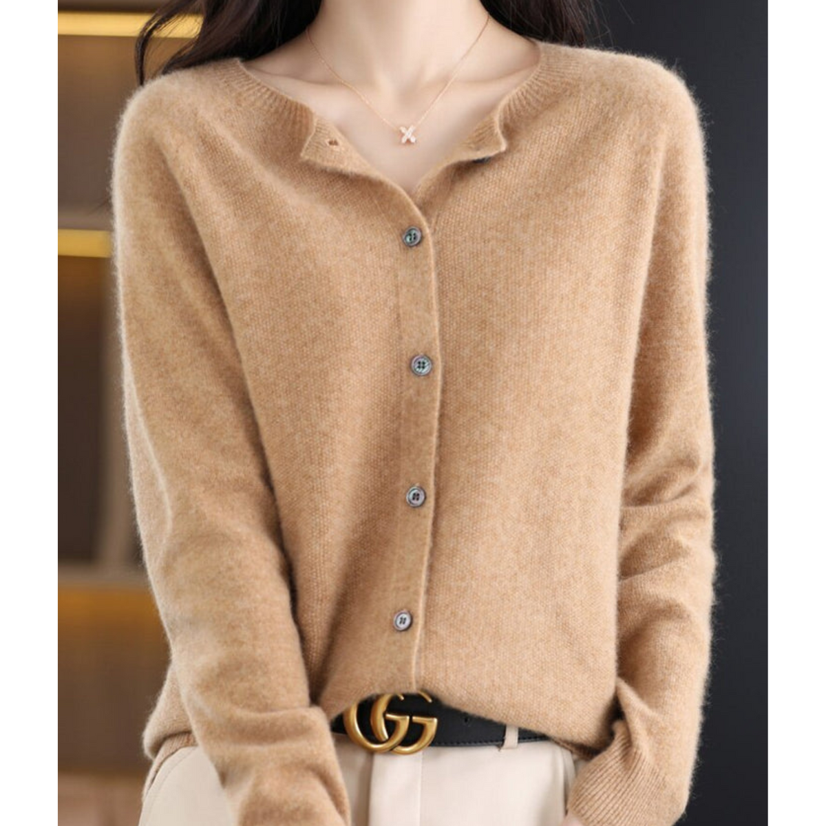Cardigan Women Button Front Soft Knit
