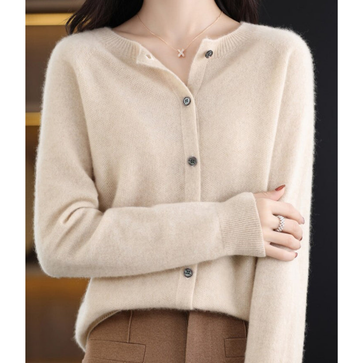 Cardigan Women Button Front Soft Knit