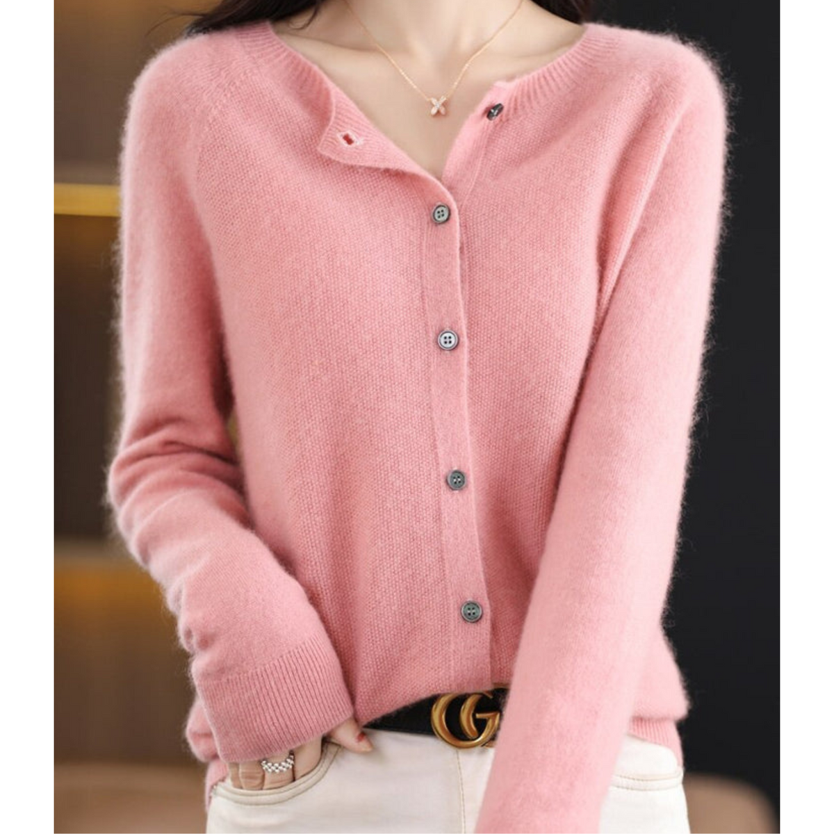 Cardigan Women Button Front Soft Knit