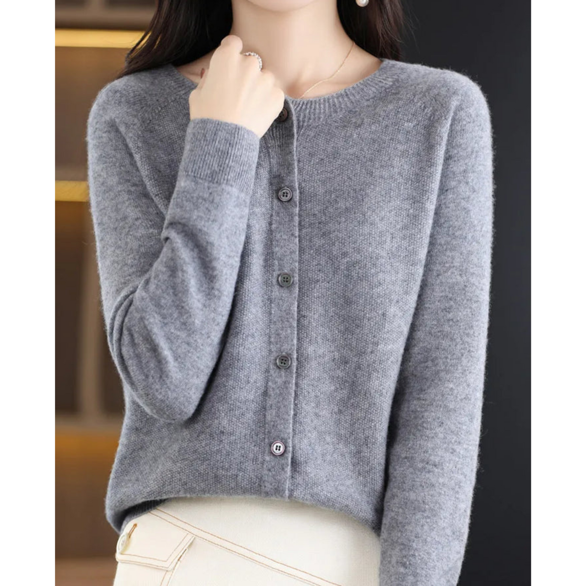 Cardigan Women Button Front Soft Knit