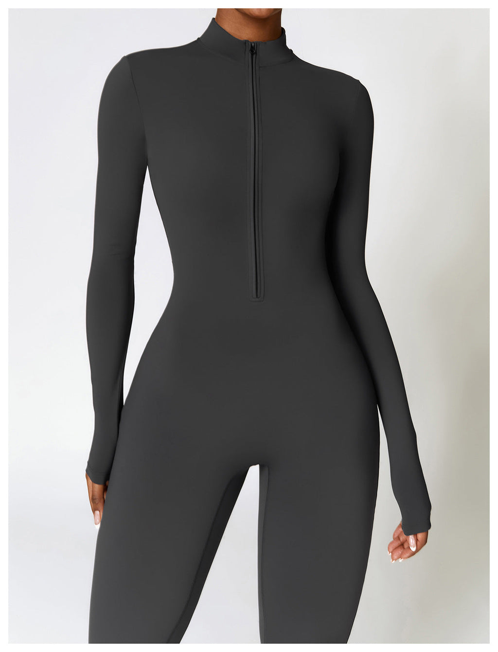 LUNA Zip-Front Bodycon Jumpsuit
