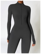 LUNA Zip-Front Bodycon Jumpsuit