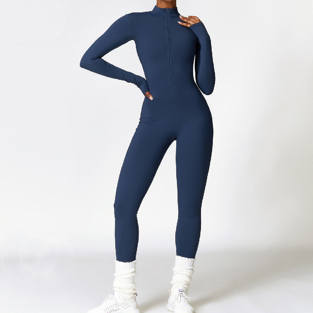 LUNA Zip-Front Bodycon Jumpsuit