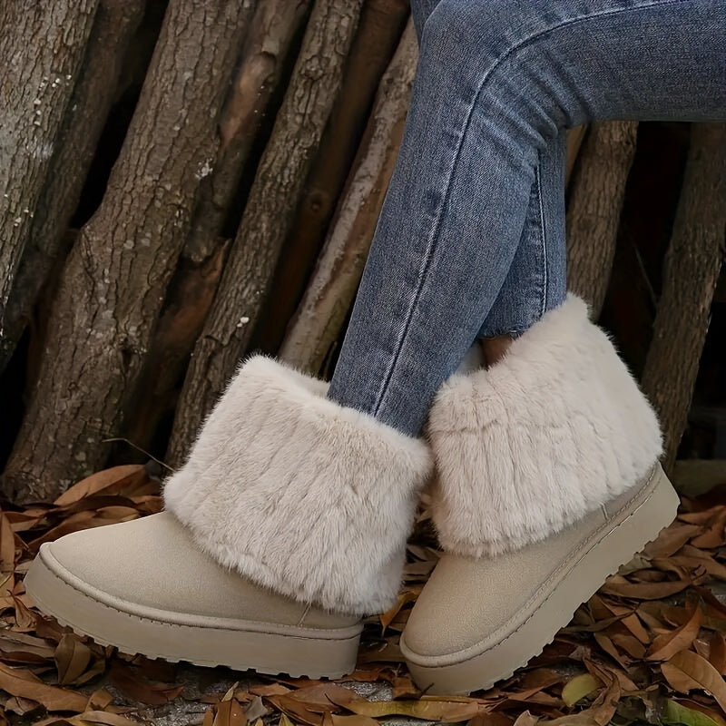 Winter Boots Women Platform Fur Lined