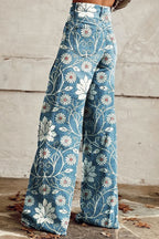 DIANE Vintage Wide-Leg Floral Jeans