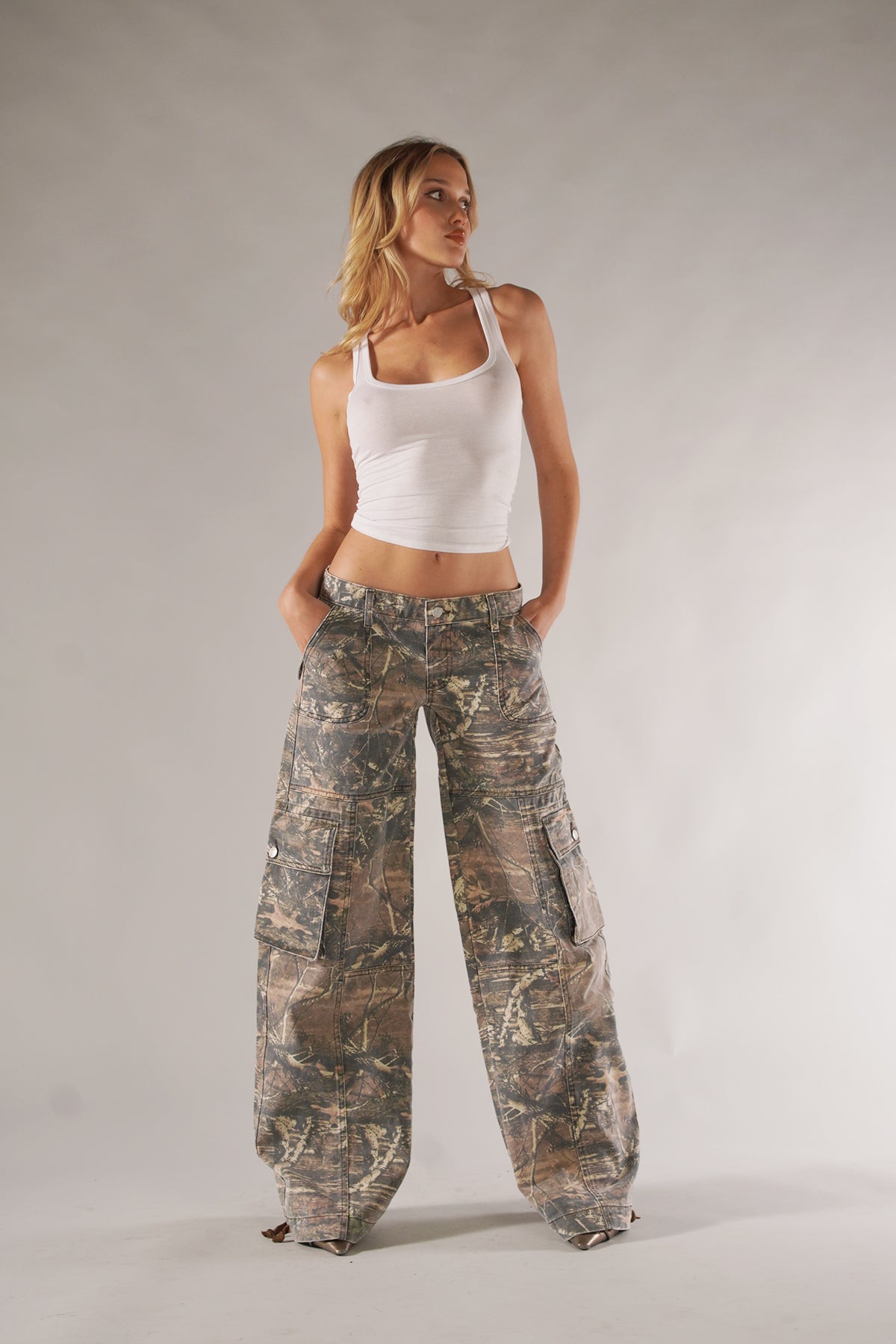 Mila | Cargohose mit Camouflage-Muster