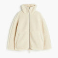 Celeste Luxe Teddy Coat – Oversized Shearling-Style with Stand Collar & Zipper