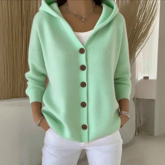 Women's Beige Cardigan, Soft and Relaxed