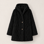 Women's Hooded Jacket with Diamond Pattern, Warm