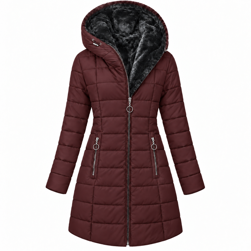 Puffer Jacket Women Quilted Thick Insulated