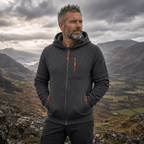 Men's Zip-Up Hoodie with Hood, Comfortable