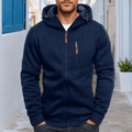 Men's Zip-Up Hoodie with Hood, Comfortable