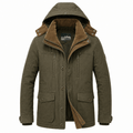 Men's Winter Jacket with Removable Hood, Warm